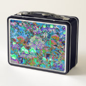 Lunch Box Purple psychédélique et fleurs de jardin vert citr (Dos)