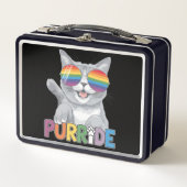 Lunch Box Purride Chat Lunettes de soleil Gay pride Rainbow  (Devant)