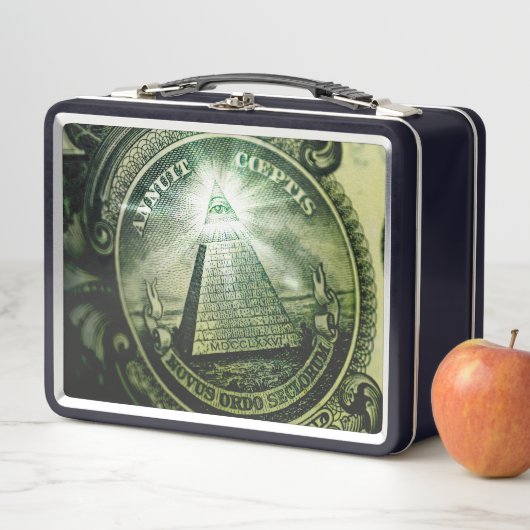 Lunch Box Pyramide monétaire "OEil de la Providence" (En situation)