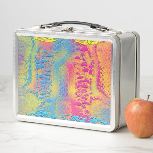 Lunch Box PYTHON - moderne fractale décorative - (En situation)