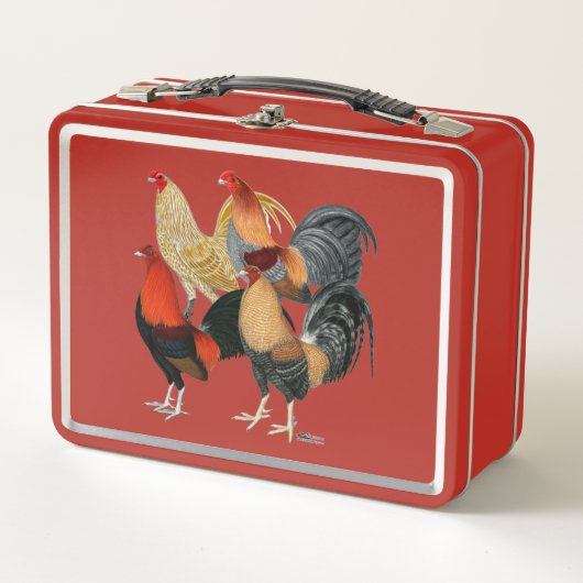 Lunch Box Quatre gamecocks (Devant)