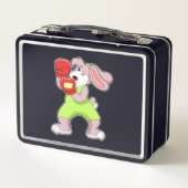 Lunch Box Rabbit à la boxe avec gants de boxe (Dos)