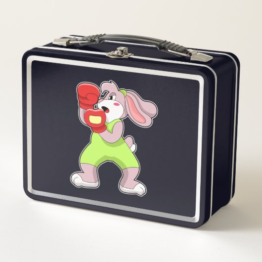 Lunch Box Rabbit à la boxe avec gants de boxe (Devant)