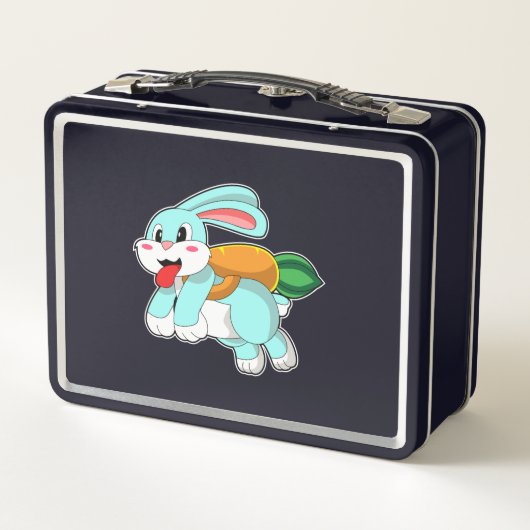 Lunch Box Rabbit avec carotte comme fusée (Dos)