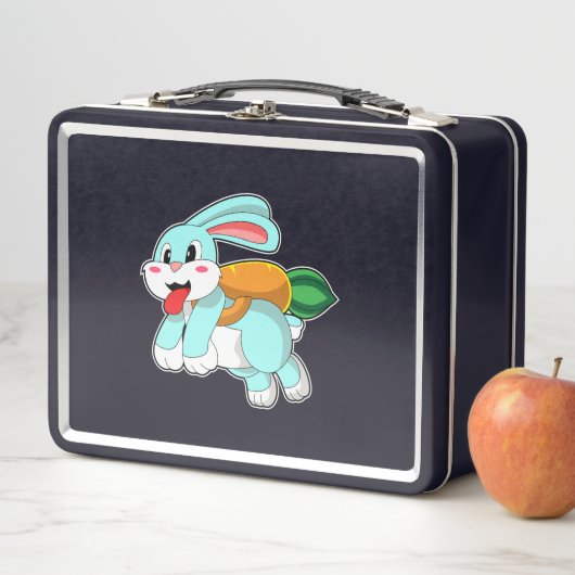 Lunch Box Rabbit avec carotte comme fusée (En situation)
