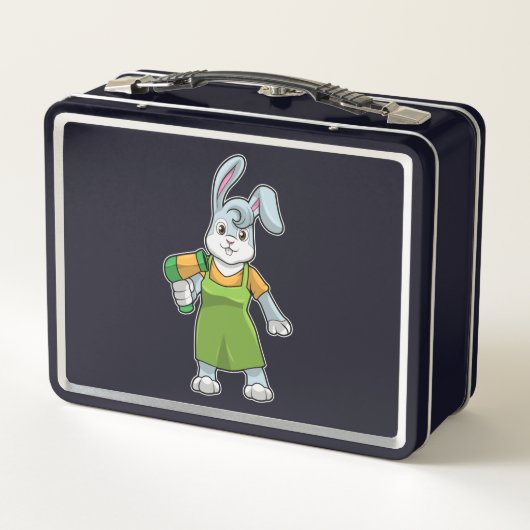 Lunch Box Rabbit comme coiffeur avec sèche-cheveux (Dos)