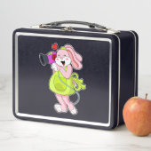 Lunch Box Rabbit comme coiffeur avec sèche-cheveux (En situation)