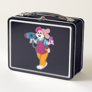Lunch Box Rabbit en coiffeur avec sèche-cheveux & peigne
