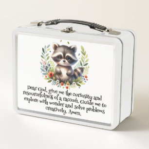 Lunch Box Raccoon Woodland Enfants Prière chrétienne sur bla