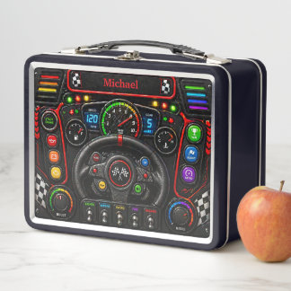 Lunch Box Race Car Dashboard  Racing Control Panel Kids