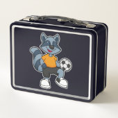 Lunch Box Racon comme joueur de football avec balle de footb (Dos)