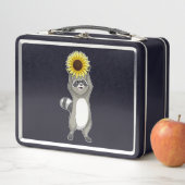 Lunch Box Racoon avec tournesol (En situation)