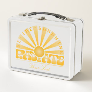 Lunch Box RADIATE Be the Sunshine Vintage Retro Gold 1 face