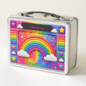 Lunch Box Rainbow Clouds Colorful Sky Pattern Name  (Dos)