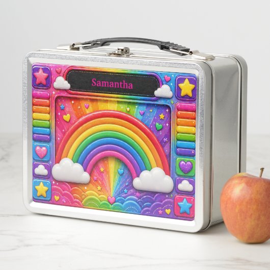 Lunch Box Rainbow Clouds Colorful Sky Pattern Name  (En situation)