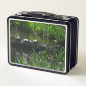 Lunch Box Rangée de tortues Green Nature Photo (Dos)