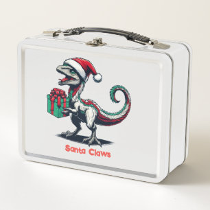 Lunch Box raptor chapeau de Noël Santa
