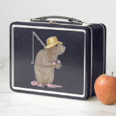 Lunch Box Rat à la pêche avec bâton de pêche (En situation)