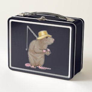 Lunch Box Rat à la pêche avec bâton de pêche