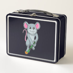 Lunch Box Rat au hockey avec chauve-souris de hockey