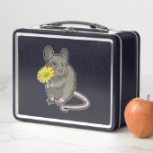 Lunch Box Rat avec fleurs jaunes (En situation)