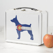 Lunch Box Rat Terrier Chien race Geo Silhouette Colorado (En situation)
