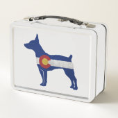 Lunch Box Rat Terrier Chien race Geo Silhouette Colorado (Dos)