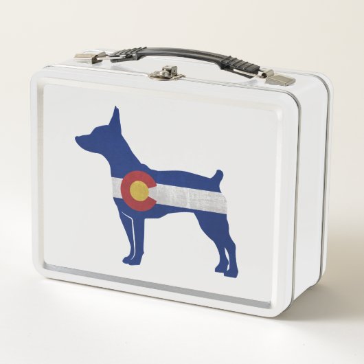 Lunch Box Rat Terrier Chien race Geo Silhouette Colorado (Devant)