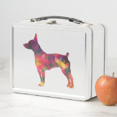 Lunch Box Rat Terrier Chien race Geo Silhouette Multi (En situation)