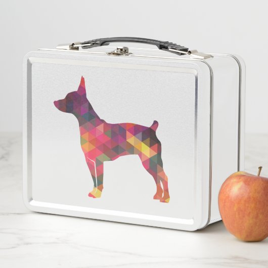 Lunch Box Rat Terrier Chien race Geo Silhouette Multi (En situation)