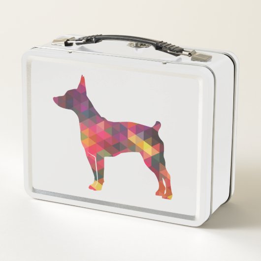 Lunch Box Rat Terrier Chien race Geo Silhouette Multi (Dos)
