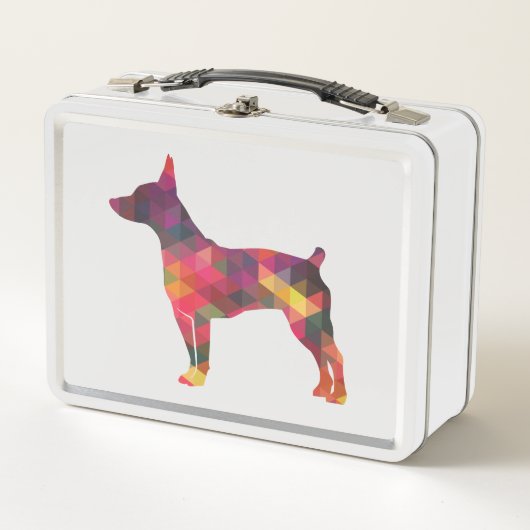 Lunch Box Rat Terrier Chien race Geo Silhouette Multi (Devant)