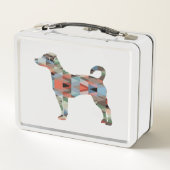 Lunch Box Rat Terrier Chien race Geo Silhouette Plaid (Dos)