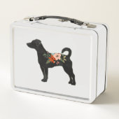 Lunch Box Rat Terrier NN Chien Boho Floral Silhouette (Dos)
