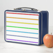 Lunch Box Rayures arc-en-ciel (En situation)