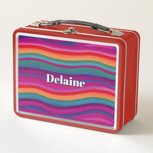 Lunch Box Rayures arc-en-ciel horizontales (Devant)