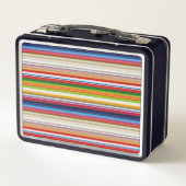 Lunch Box Rayures colorées chaudes (Dos)
