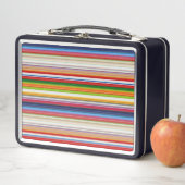 Lunch Box Rayures colorées chaudes (En situation)