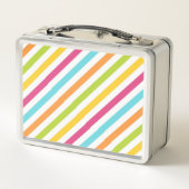 Lunch Box Rayures diagonales en couleurs vives (Dos)