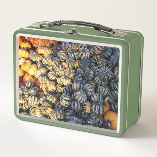 Lunch Box Rayures Et Citrouilles (Devant)