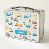 Lunch Box Recyclage coloré Camions-poubelles et poubelles (Dos)