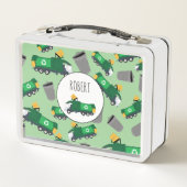 Lunch Box Recyclage des déchets Camion Motif Nom des garçons (Dos)