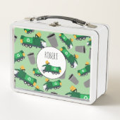 Lunch Box Recyclage des déchets Camion Motif Nom des garçons (Devant)