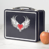 Lunch Box Red Angel Coeur avec ailes (En situation)