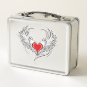 Lunch Box Red Angel Coeur avec ailes (Dos)