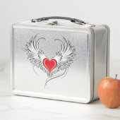 Lunch Box Red Angel Coeur avec ailes (En situation)