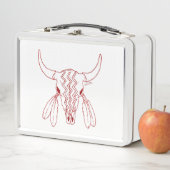 Lunch Box Red Ghost Dance Buffalo ligne blanc lunbox (En situation)