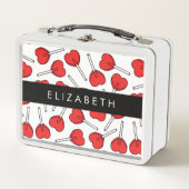 Lunch Box Red Lollipops, Heart Lollipops, Lolly, Your Name (Devant)