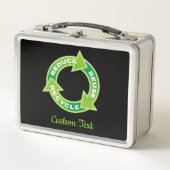 Lunch Box Réduire Réutiliser Recycle Metal Lunette Box (Devant)