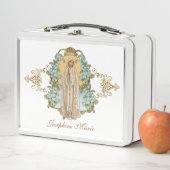 Lunch Box Religieuse Vierge Marie Fleur du Coeur Fatima Priè (En situation)